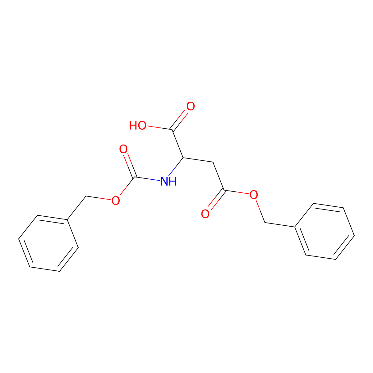 Z-D-Asp(obzl)-OH molecular structure, CAS 5241-62-3