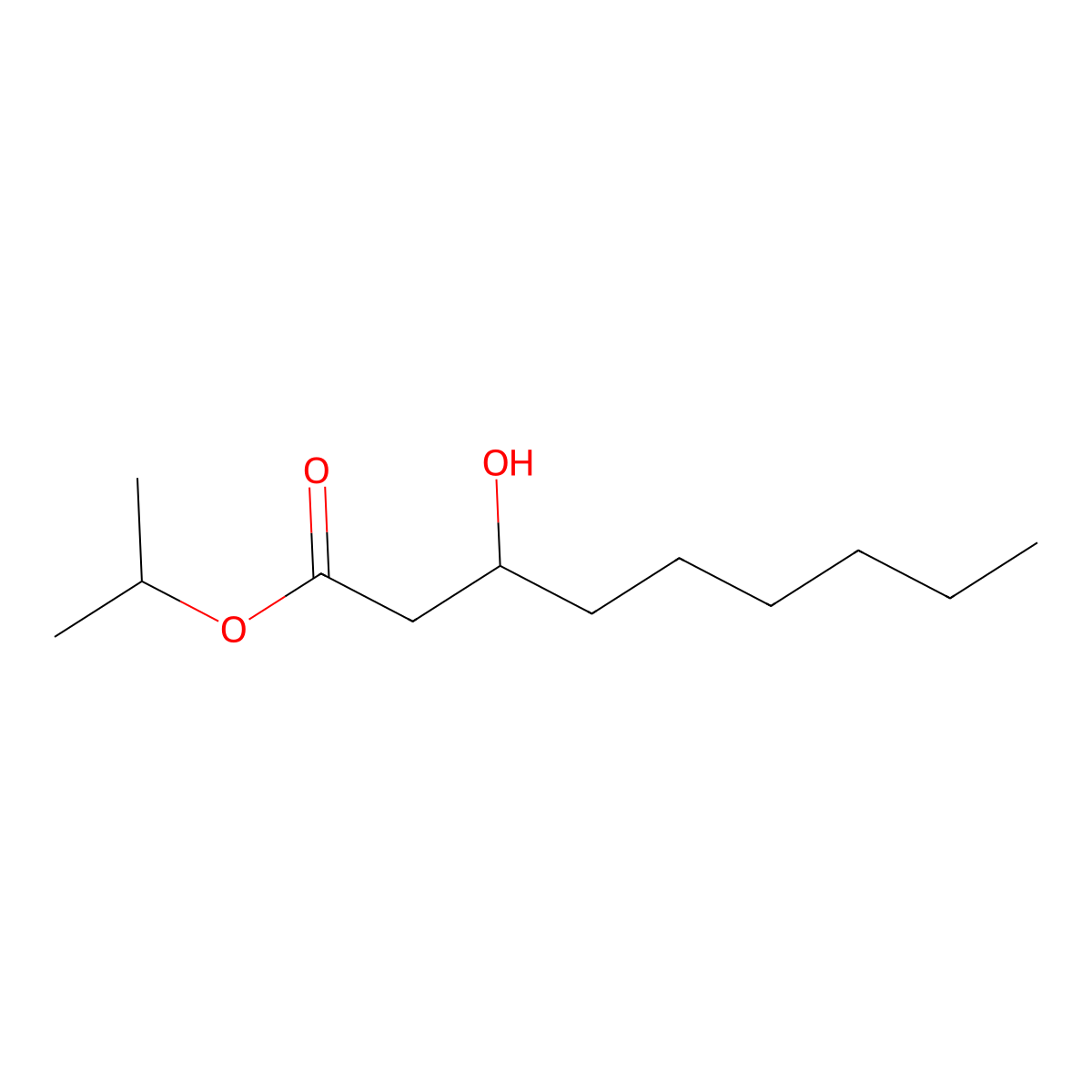 1-Methylethyl 3-hydroxynonanoate molecular structure, CAS 52411-66-2