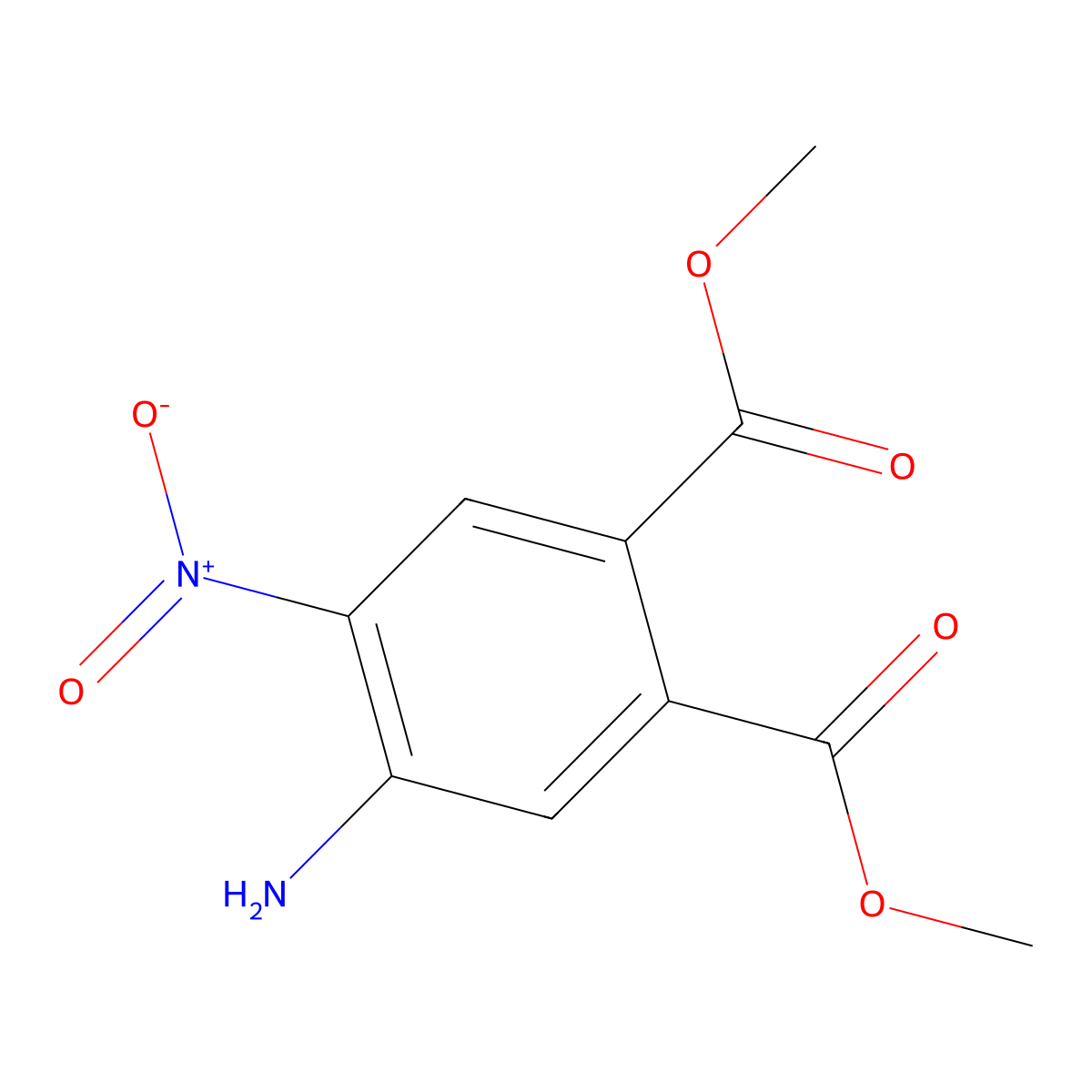Dimethyl 4-amino-5-nitrophthalate molecular structure, CAS 52412-88-1
