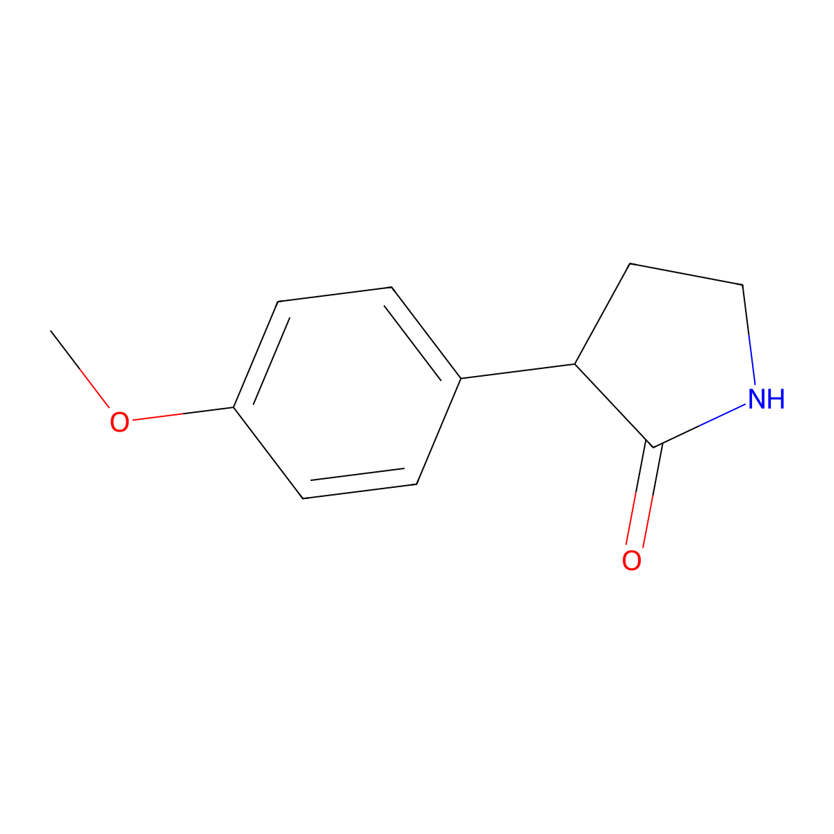 3-(4-Methoxyphenyl)pyrrolidin-2-one molecular structure, CAS 52413-25-9