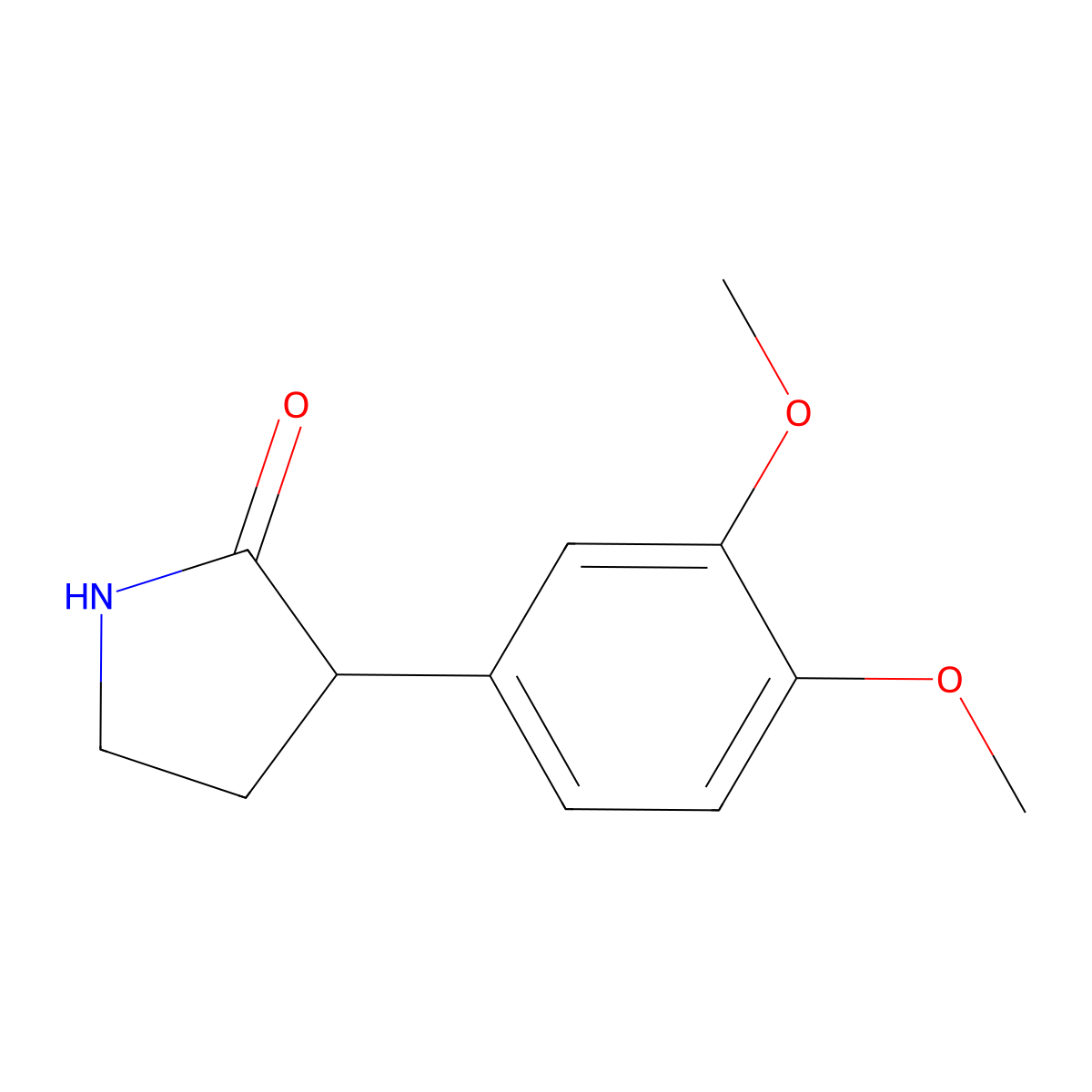 3-(3,4-Dimethoxyphenyl)pyrrolidin-2-one molecular structure, CAS 52413-27-1