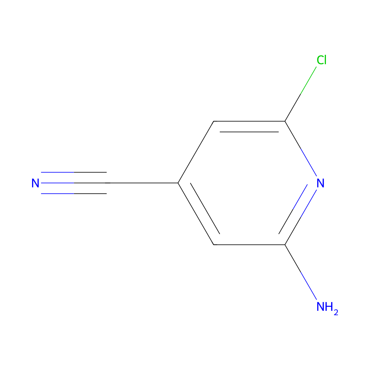 2-Amino-6-chloropyridine-4-carbonitrile molecular structure, CAS 52413-76-0