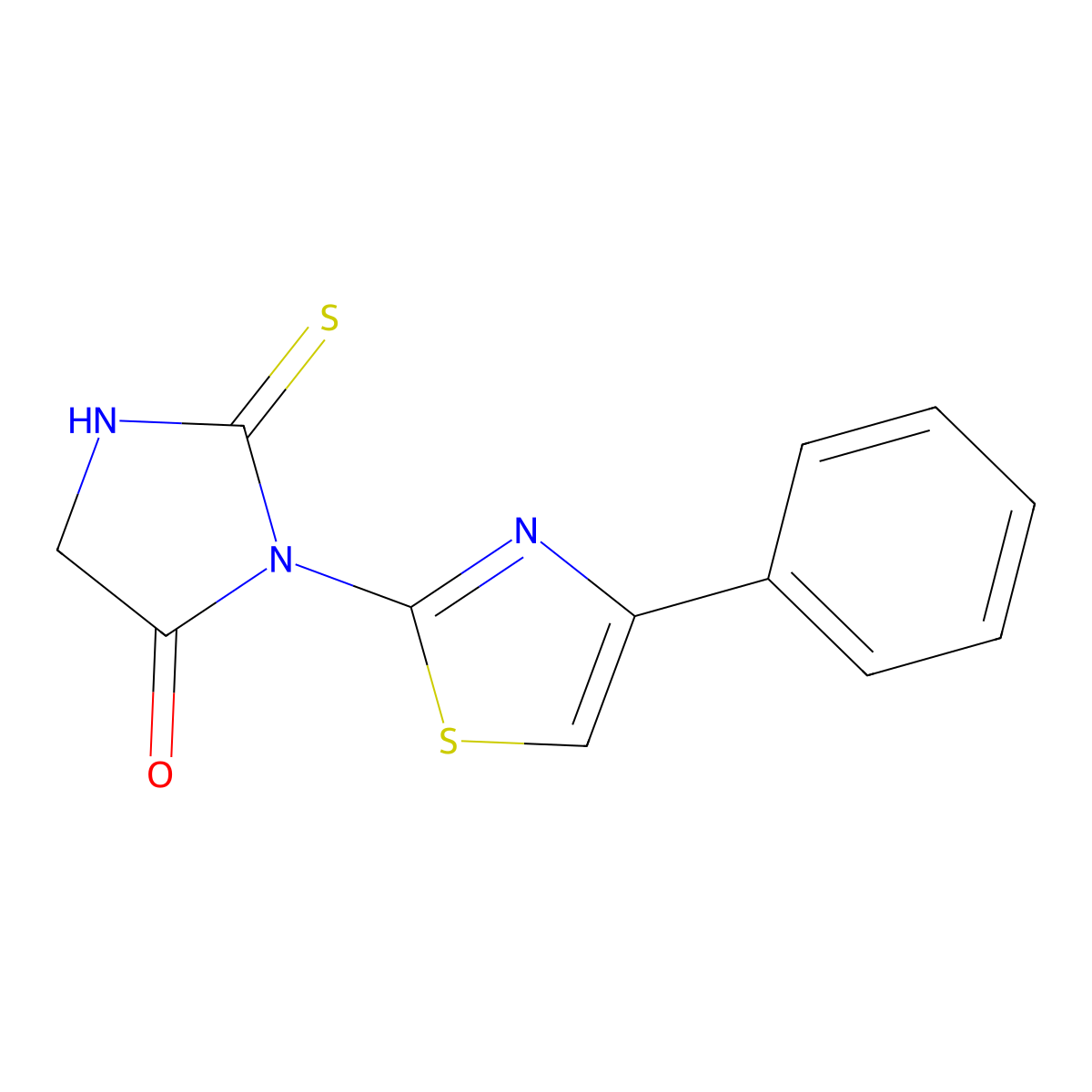 3-(4-Phenyl-1,3-thiazol-2-yl)-2-thioxo-4-imidazolidinone molecular structure, CAS 52413-89-5