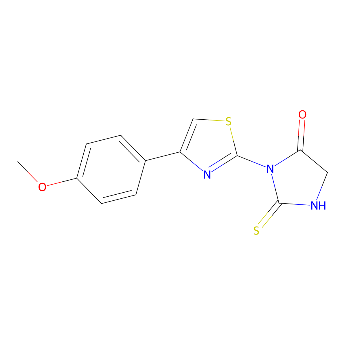 3-[4-(4-Methoxyphenyl)-1,3-thiazol-2-yl]-2-thioxoimidazolidin-4-one molecular structure, CAS 52413-90-8