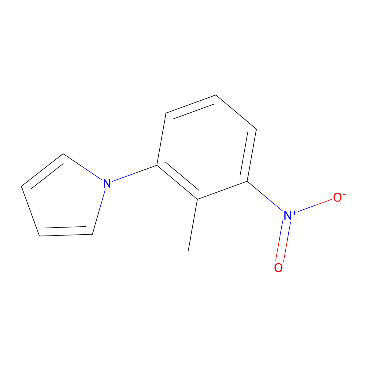 1-(2-methyl-3-nitrophenyl)-1H-pyrrole molecular structure, CAS 52414-57-0