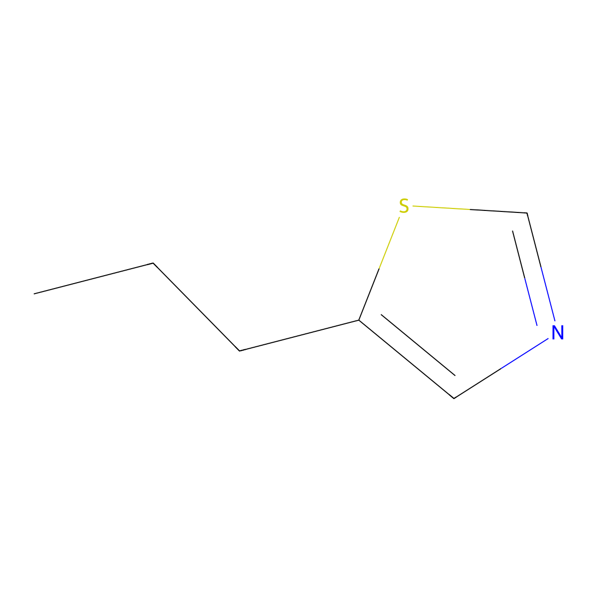 Thiazole, 5-propyl- molecular structure, CAS 52414-82-1