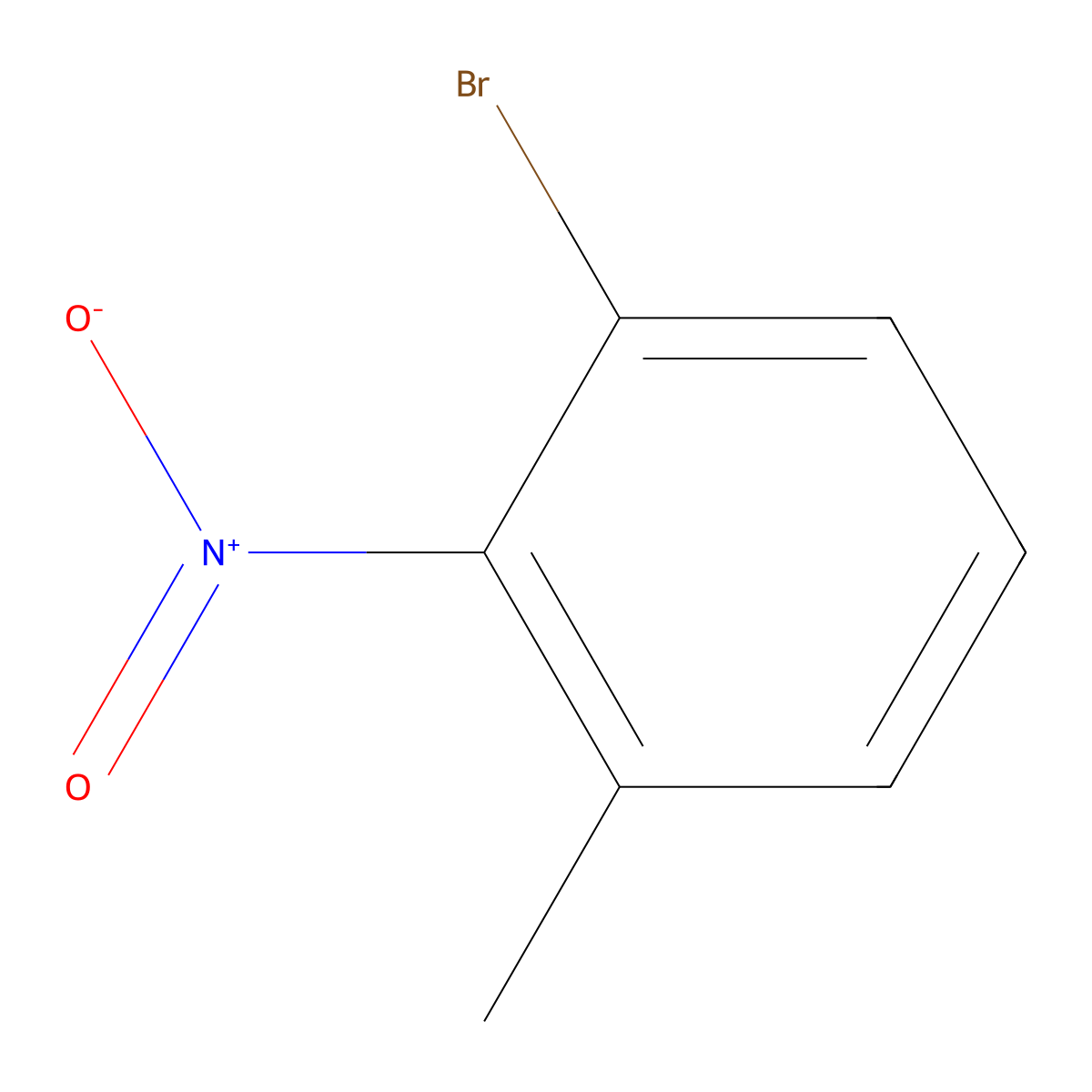 Benzene, 1-bromo-3-methyl-2-nitro- molecular structure, CAS 52414-97-8