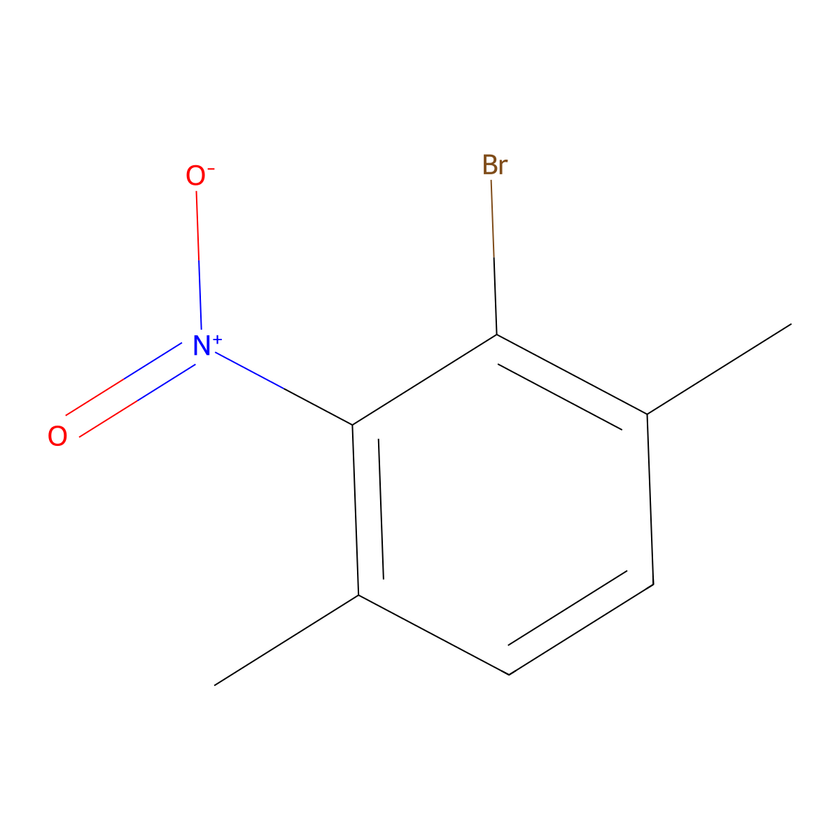 2-Bromo-1,4-dimethyl-3-nitrobenzene molecular structure, CAS 52415-02-8