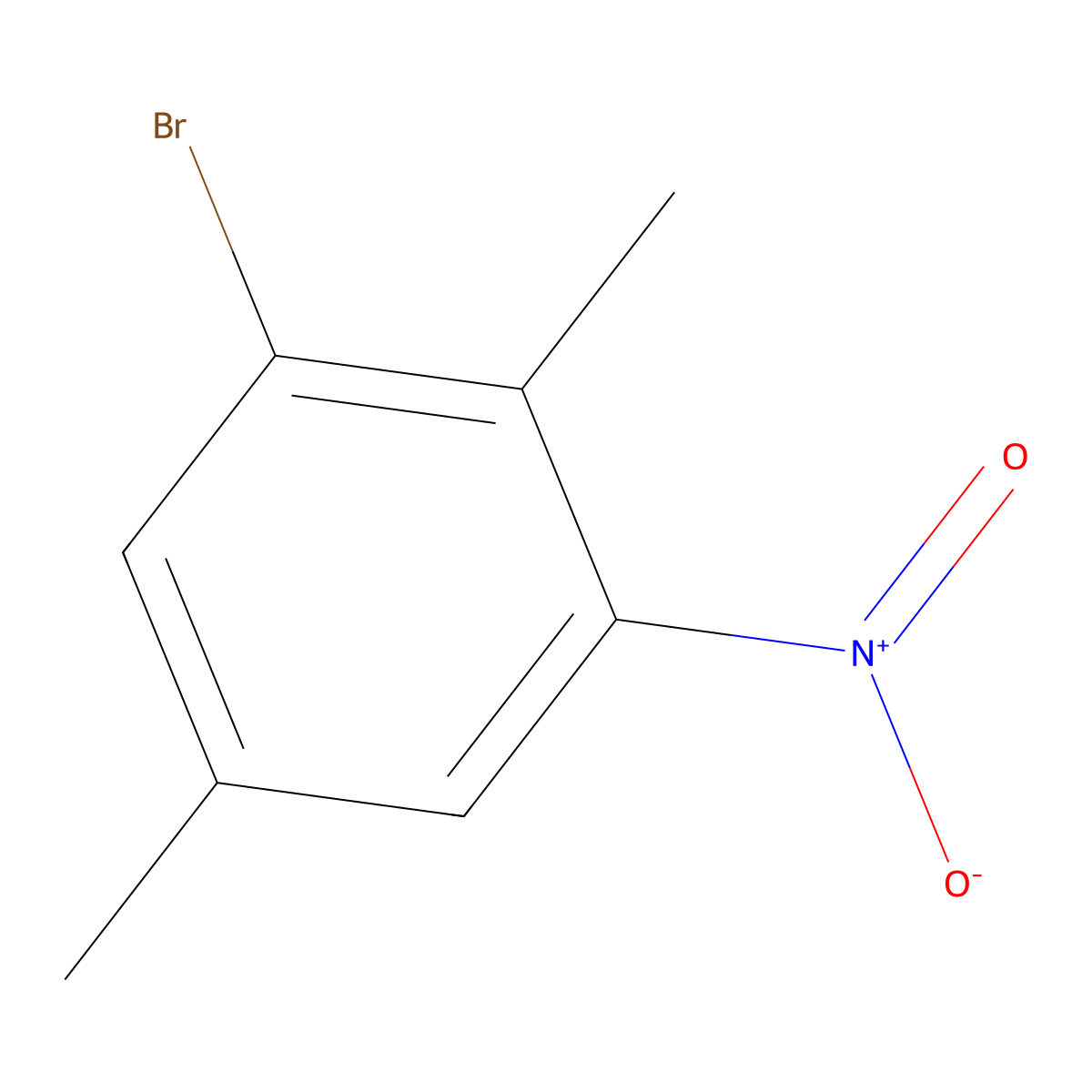 1-Bromo-2,5-dimethyl-3-nitrobenzene molecular structure, CAS 52415-03-9