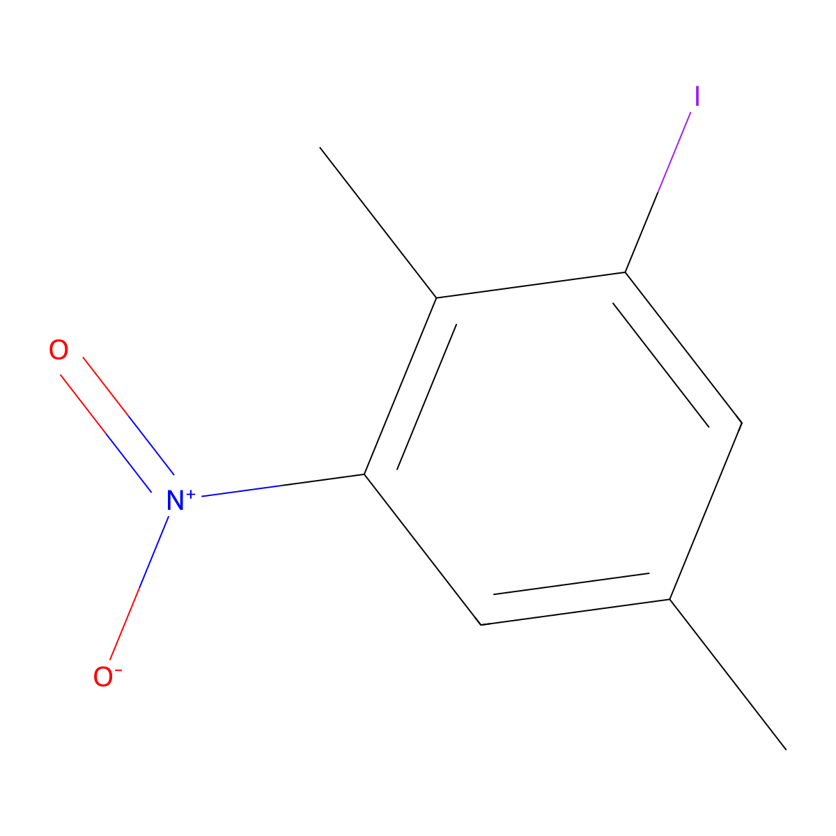 1-Iodo-2,5-dimethyl-3-nitrobenzene molecular structure, CAS 52415-05-1
