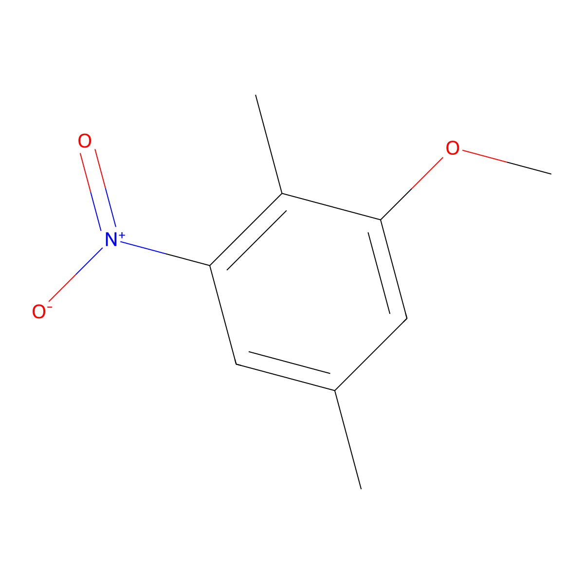 1-Methoxy-2,5-dimethyl-3-nitrobenzene molecular structure, CAS 52415-07-3