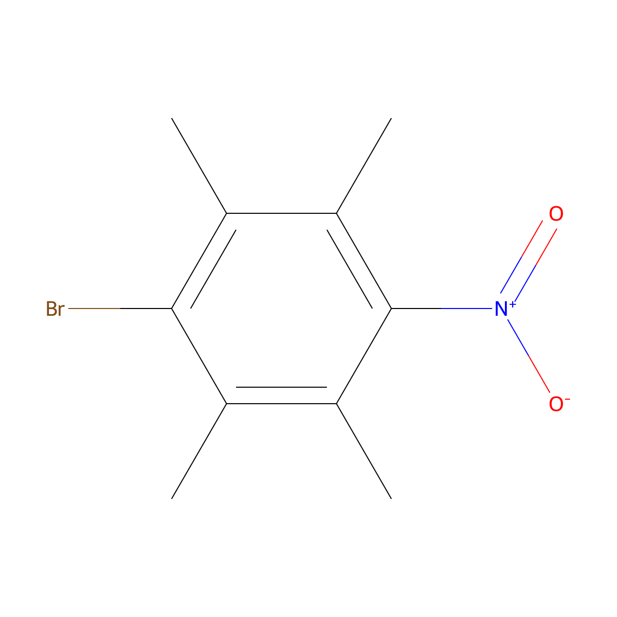 3-Bromo-6-nitrodurene molecular structure, CAS 52415-10-8
