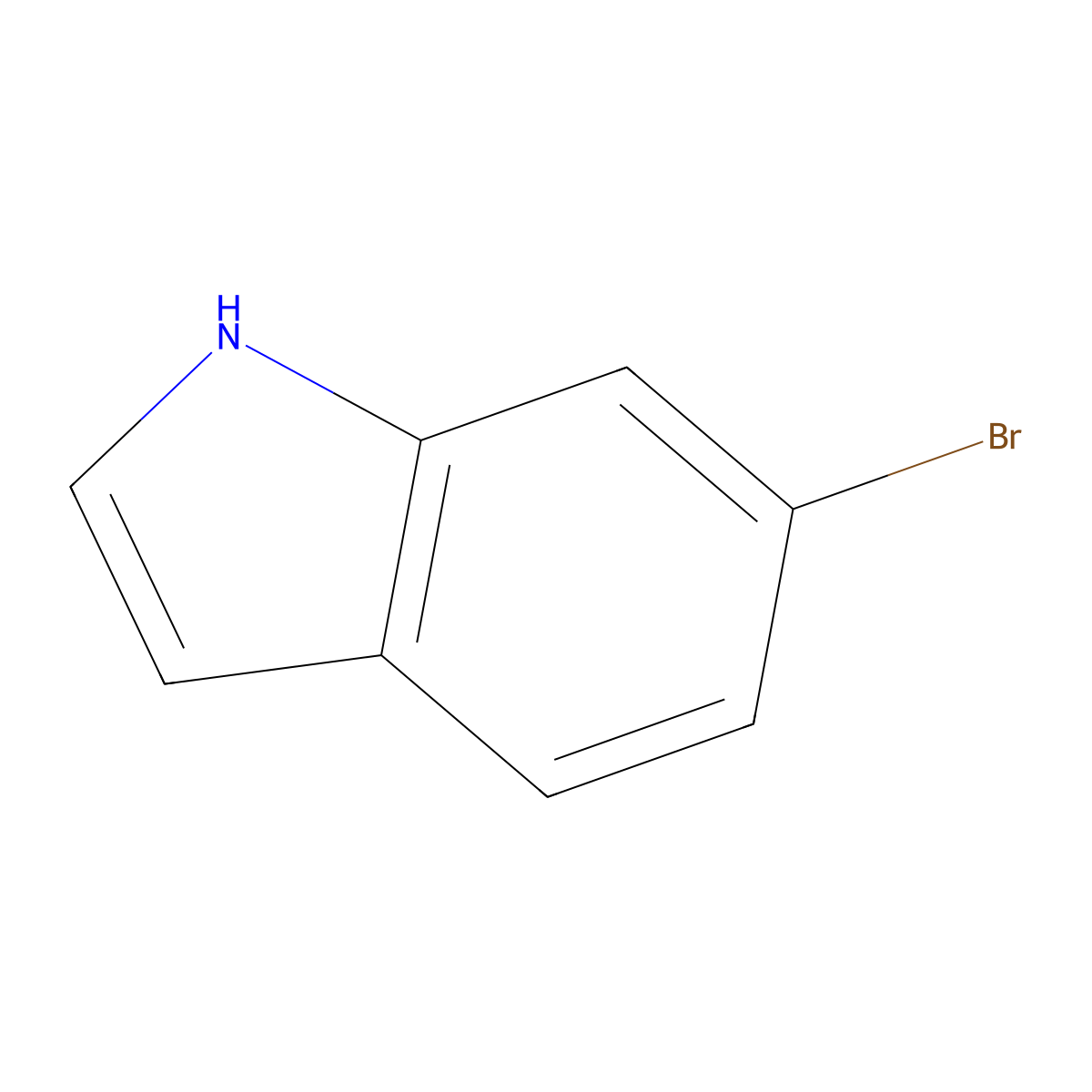 6-Bromoindole molecular structure, CAS 52415-29-9