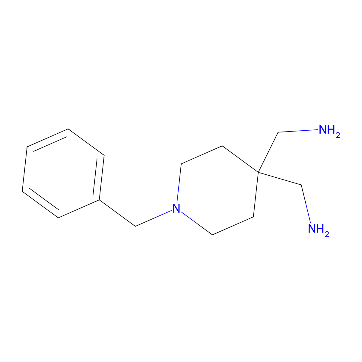 (1-Benzylpiperidine-4,4-diyl)dimethanamine molecular structure, CAS 52419-85-9