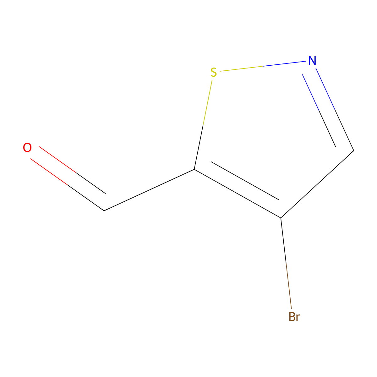4-Bromo-1,2-thiazole-5-carbaldehyde molecular structure, CAS 5242-62-6