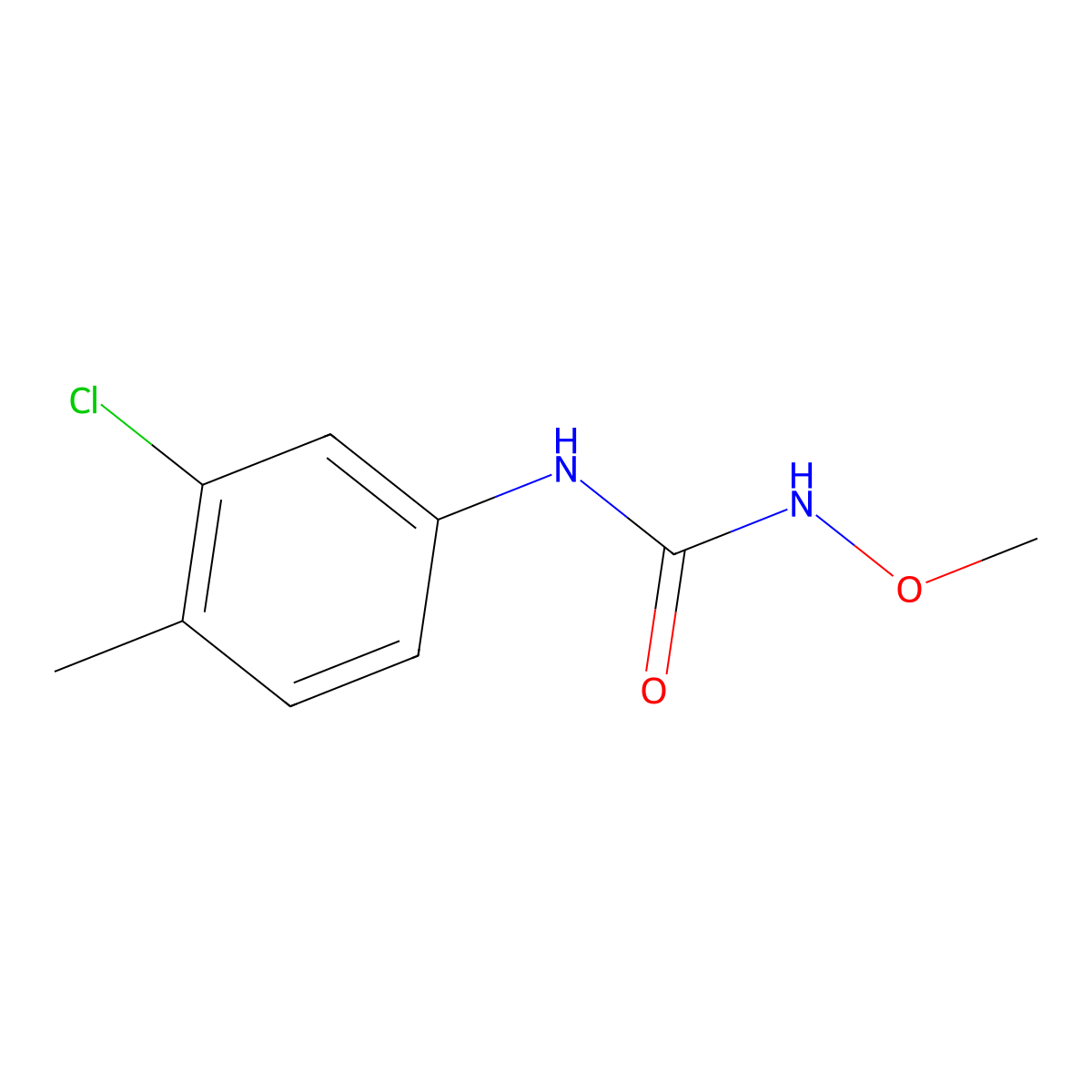 1-(3-Chloro-4-methylphenyl)-3-methoxyurea molecular structure, CAS 52420-57-2