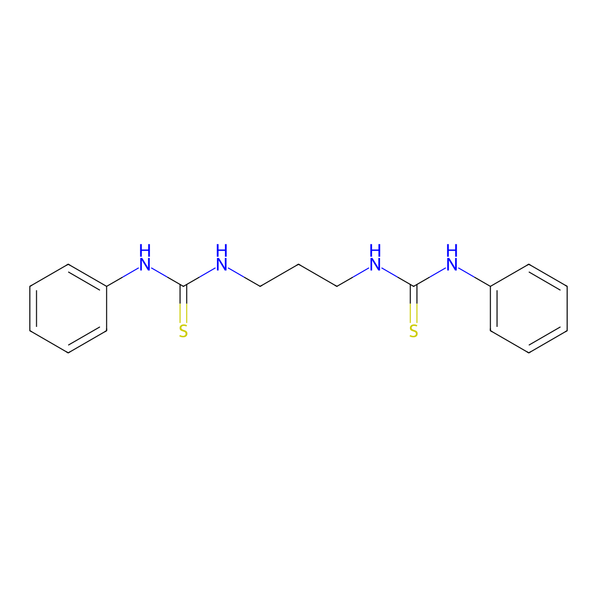 N'-{3-[(anilinocarbothioyl)amino]propyl}-N-phenylthiourea molecular structure, CAS 52420-78-7