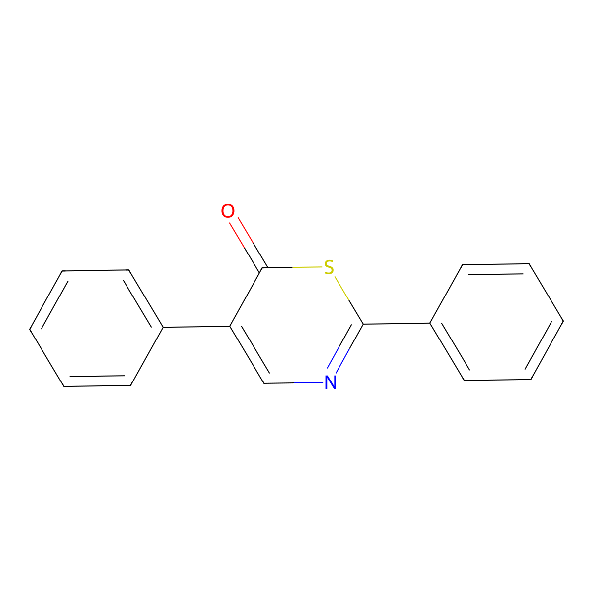 2,5-diphenyl-6H-1,3-thiazin-6-one molecular structure, CAS 52421-57-5