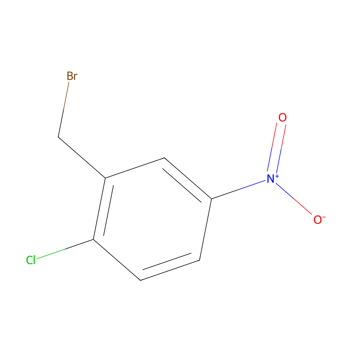 2-(Bromomethyl)-1-chloro-4-nitrobenzene molecular structure, CAS 52427-01-7
