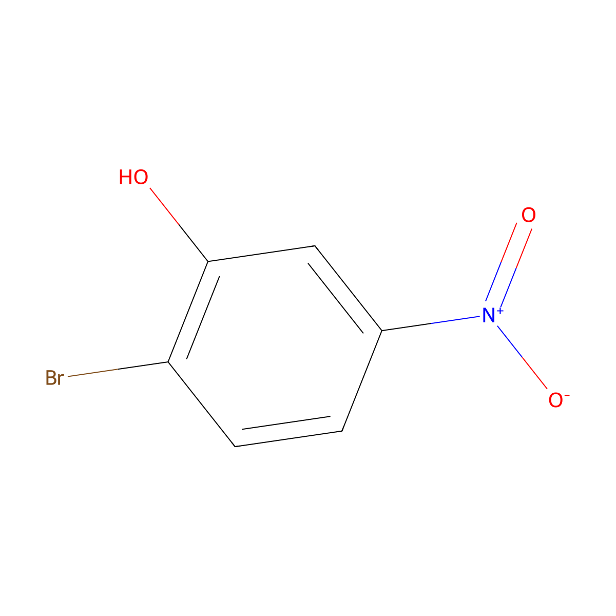 2-Bromo-5-nitrophenol molecular structure, CAS 52427-05-1