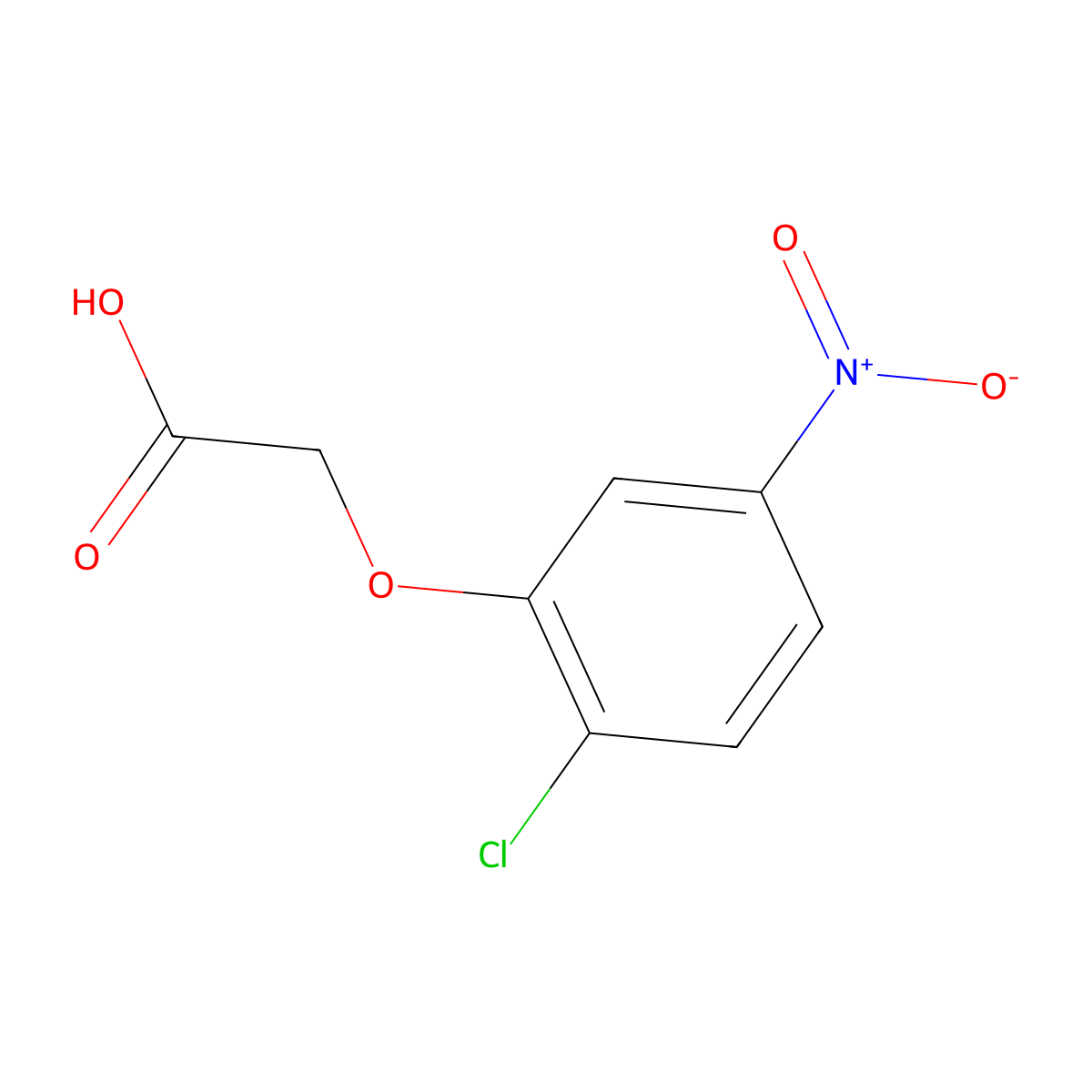 2-(2-Chloro-5-nitrophenoxy)acetic acid molecular structure, CAS 52427-06-2