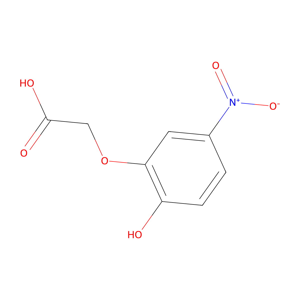 2-(2-Hydroxy-5-nitrophenoxy)acetic acid molecular structure, CAS 52427-09-5