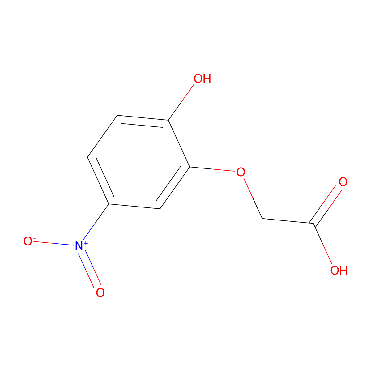 2-(2-Hydroxy-5-nitrophenoxy)acetic acid molecular structure, CAS 52427-09-5