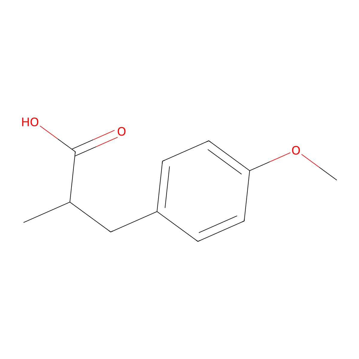 3-(4-Methoxyphenyl)-2-methylpropanoic acid molecular structure, CAS 52427-11-9