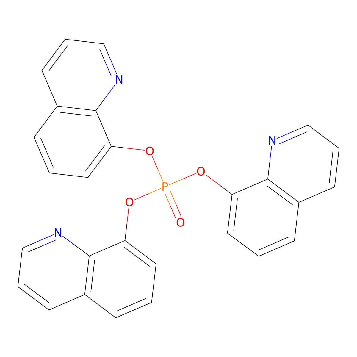 Triquinolin-8-yl phosphate molecular structure, CAS 52429-99-9