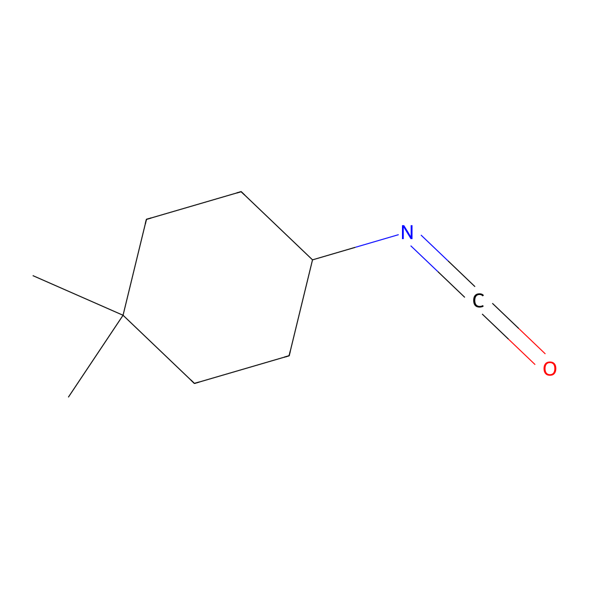 4-Isocyanato-1,1-dimethylcyclohexane molecular structure, CAS 52430-50-9