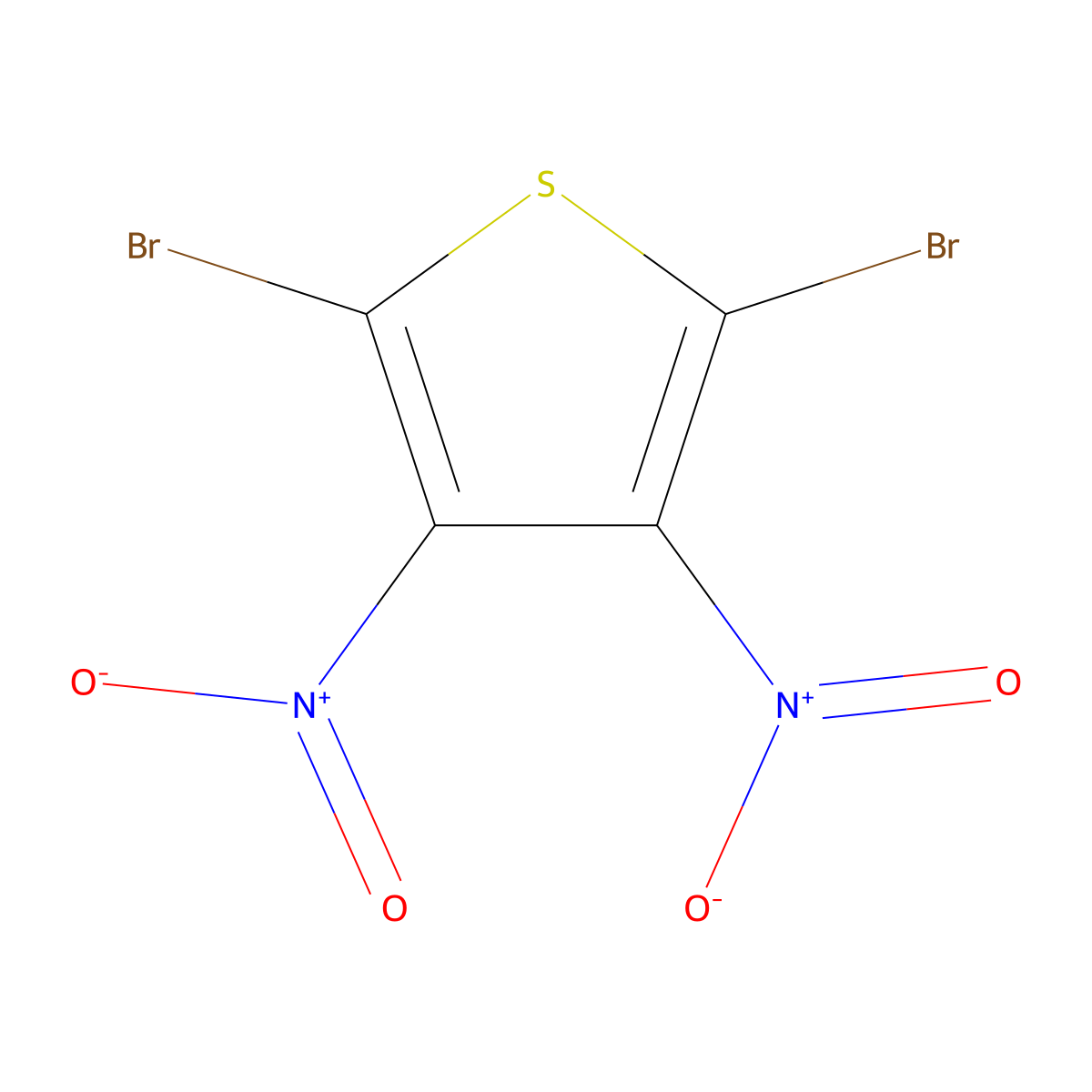 2,5-Dibromo-3,4-dinitrothiophene molecular structure, CAS 52431-30-8