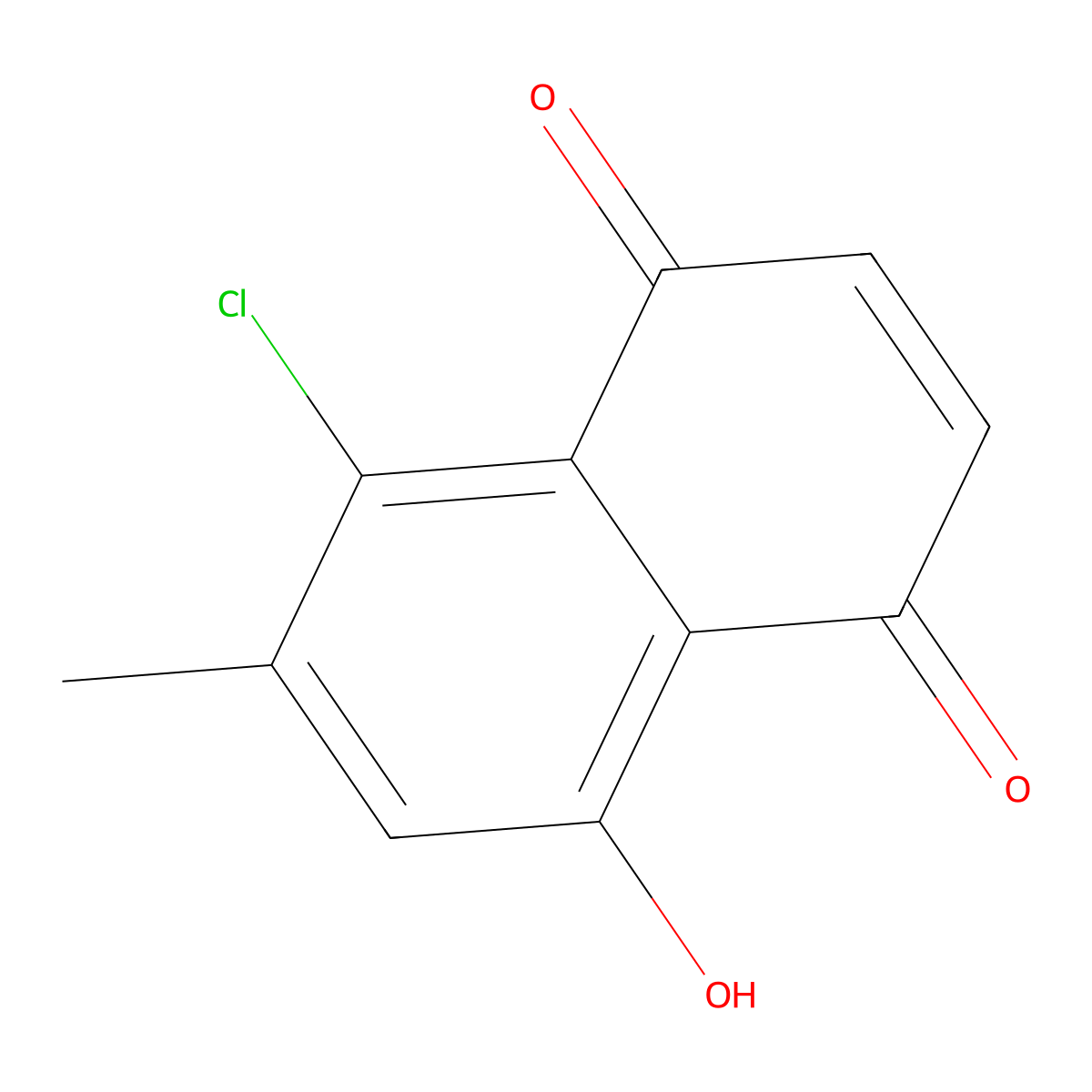 5-Chloro-8-hydroxy-6-methylnaphthalene-1,4-dione molecular structure, CAS 52431-61-5