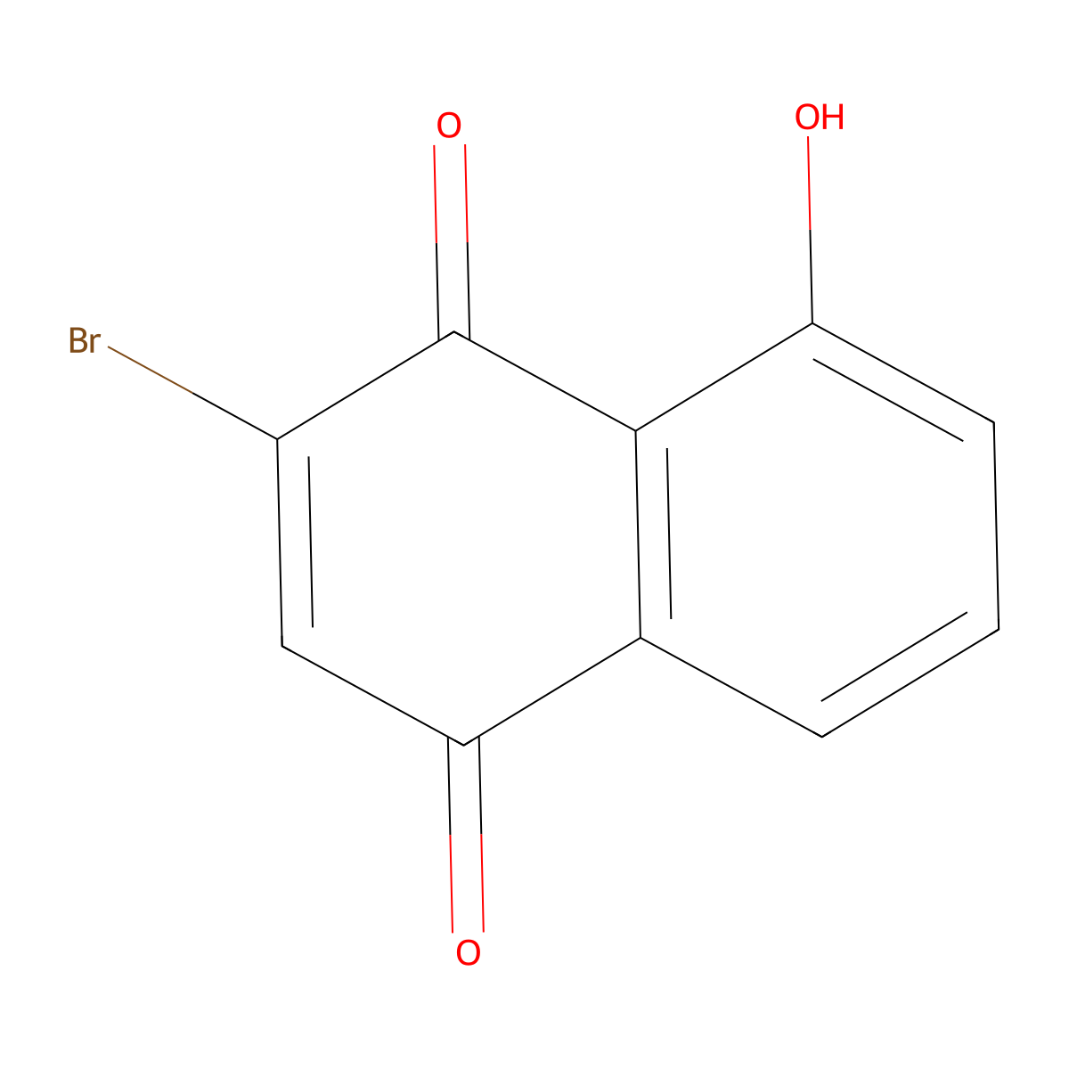 1,4-Naphthalenedione, 2-bromo-8-hydroxy- molecular structure, CAS 52431-65-9