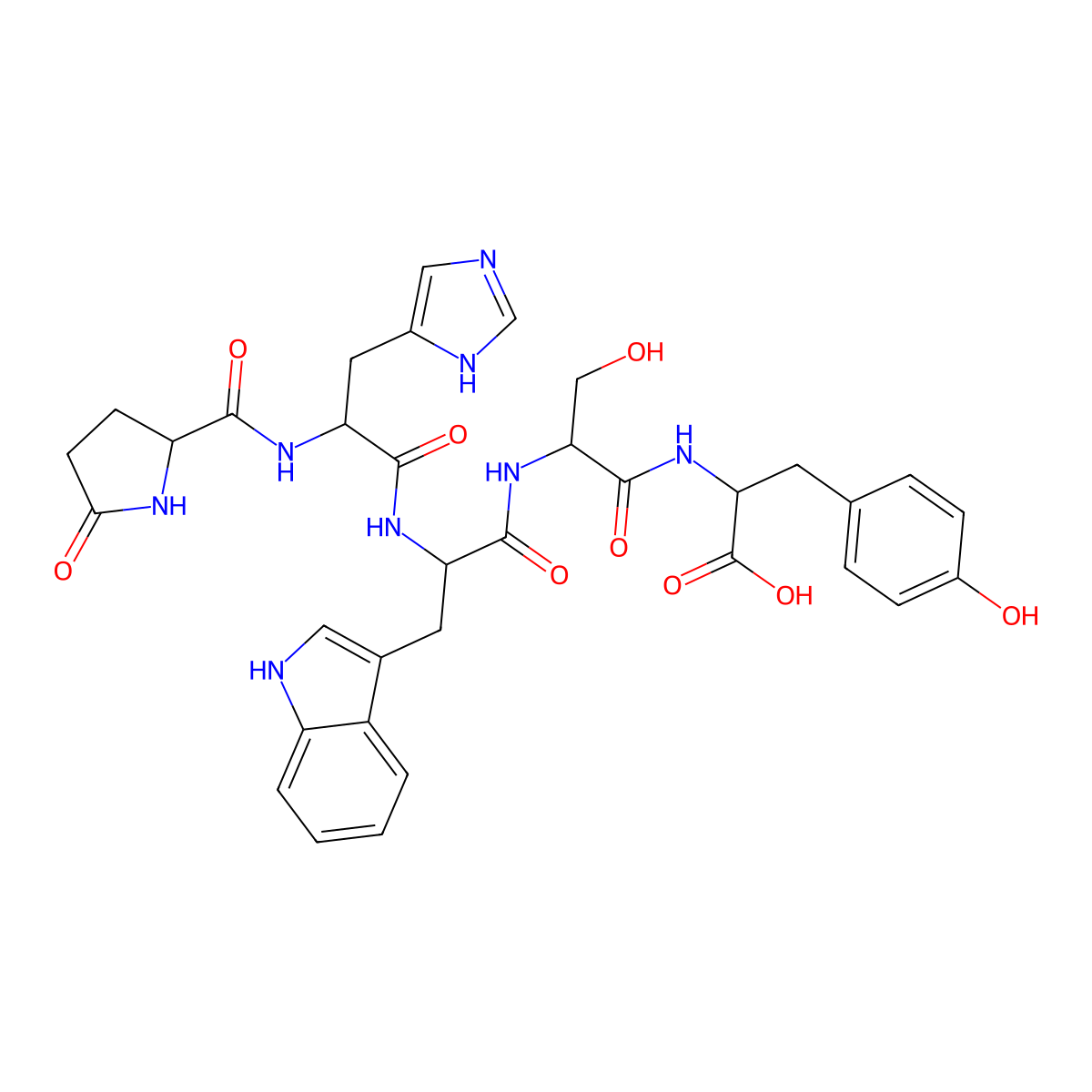 LHRH (1-5) (free acid) molecular structure, CAS 52434-75-0