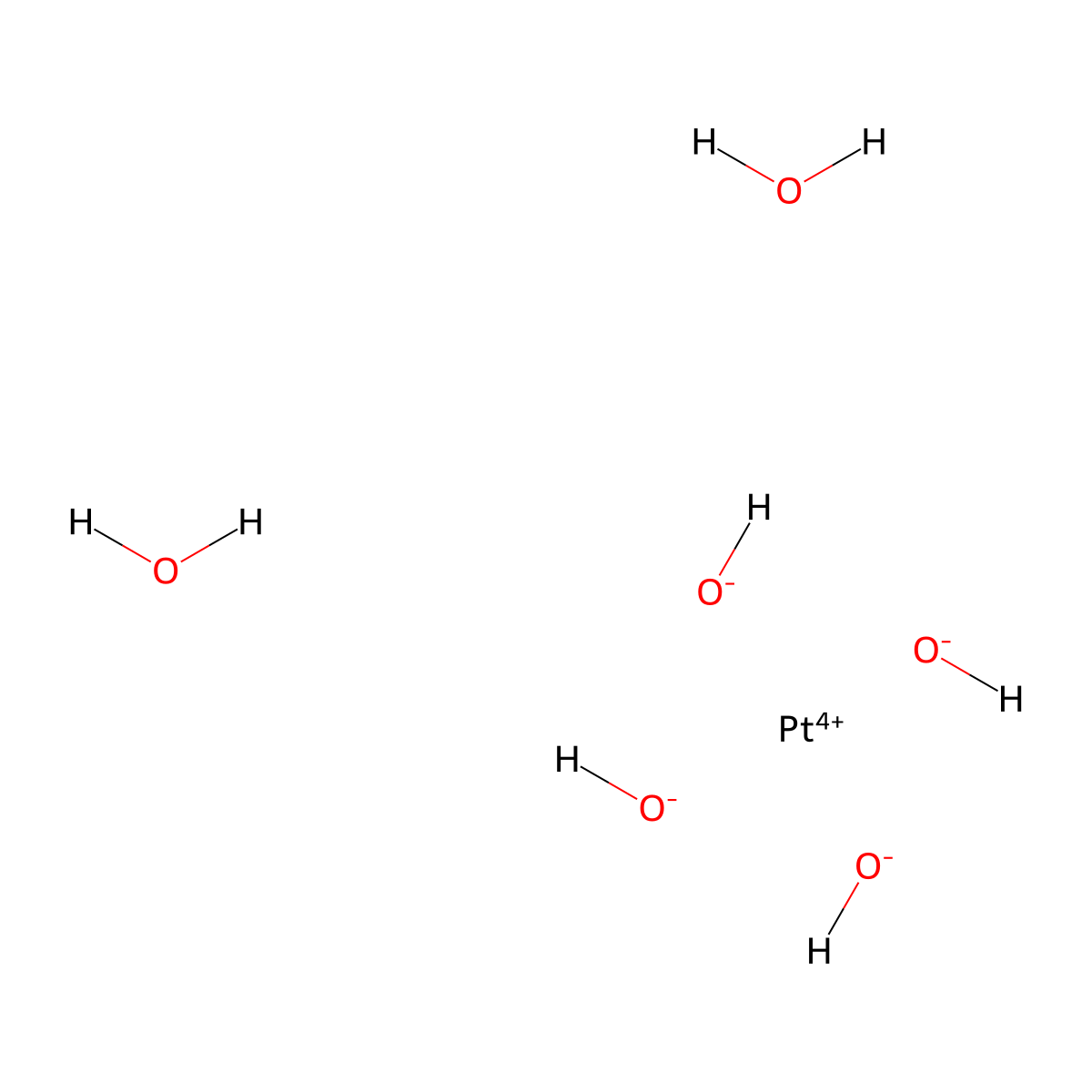 Diaquatetrahydroxyplatinum molecular structure, CAS 52438-26-3