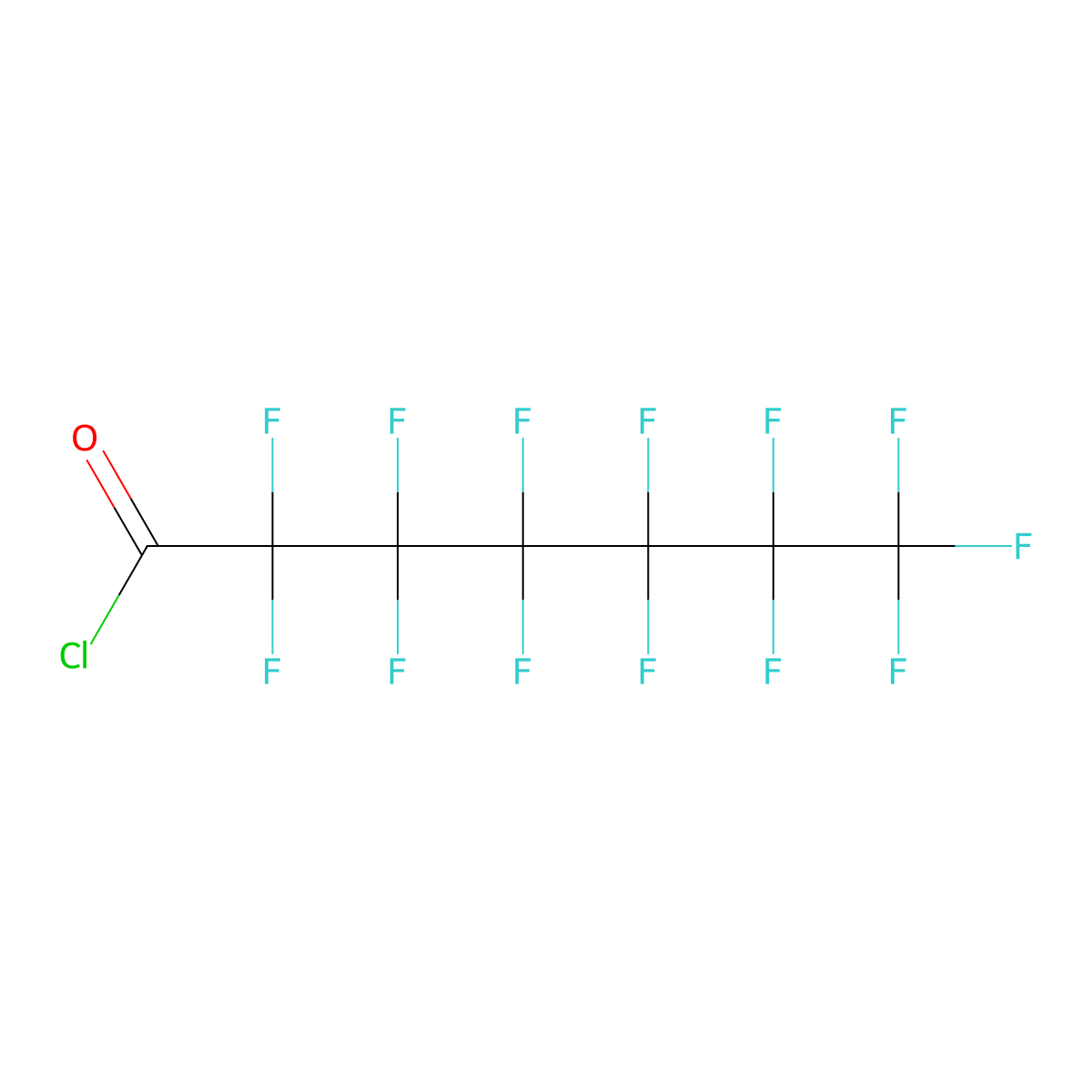 Perfluoroheptanoyl chloride molecular structure, CAS 52447-22-0