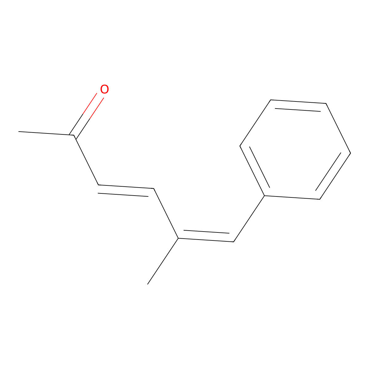 5-Methyl-6-phenylhexa-3,5-dien-2-one molecular structure, CAS 52448-43-8