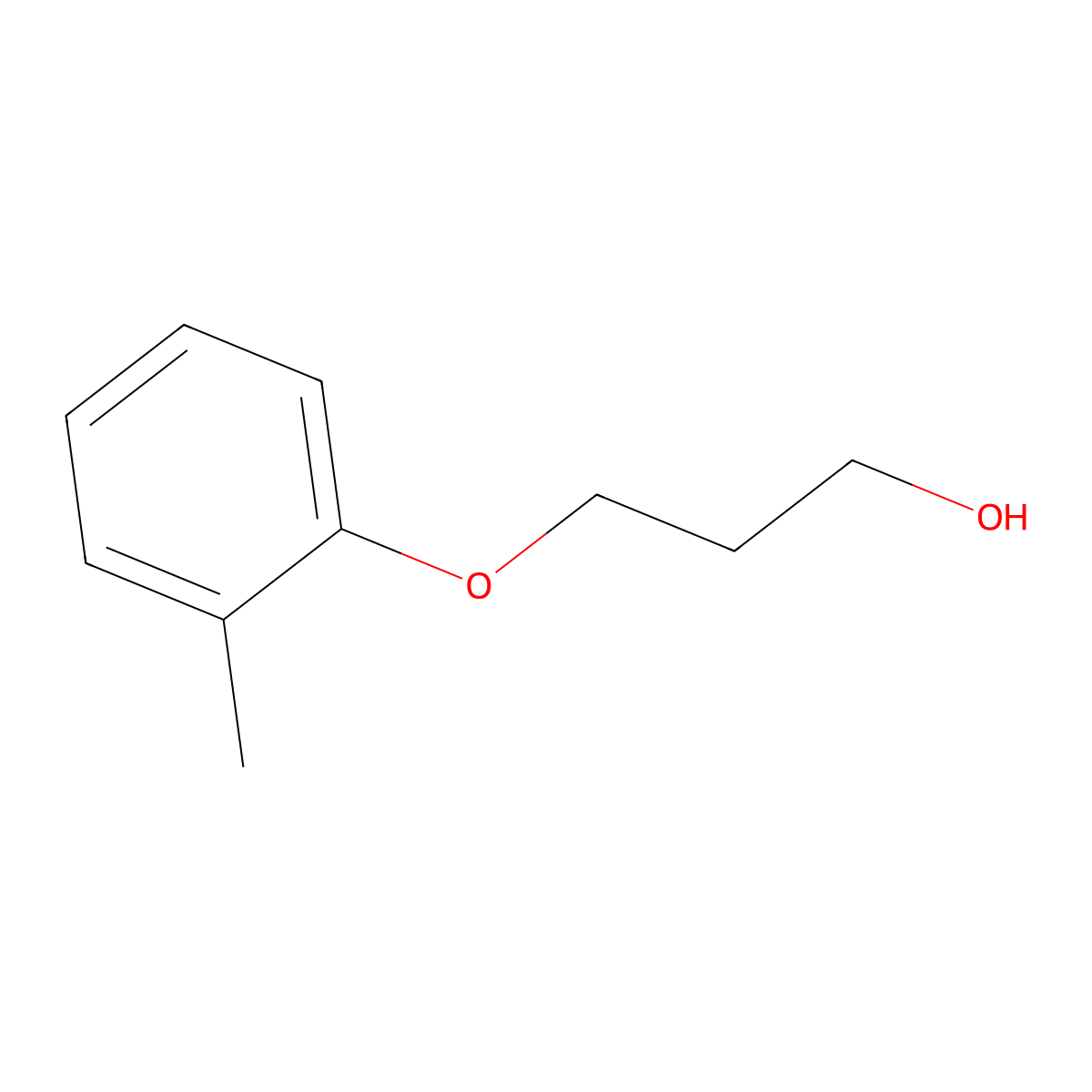 1-Propanol, 3-(o-tolyloxy)- molecular structure, CAS 52448-99-4