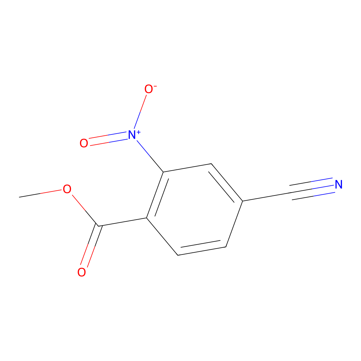 Methyl 4-cyano-2-nitrobenzoate molecular structure, CAS 52449-76-0