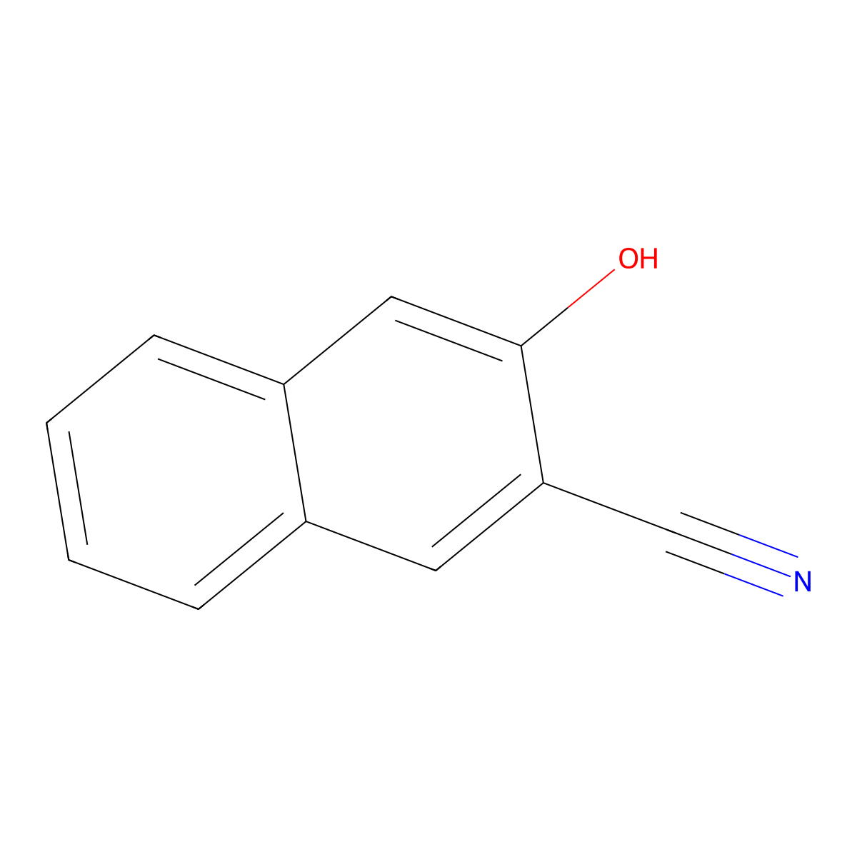 3-Hydroxy-2-naphthonitrile molecular structure, CAS 52449-77-1