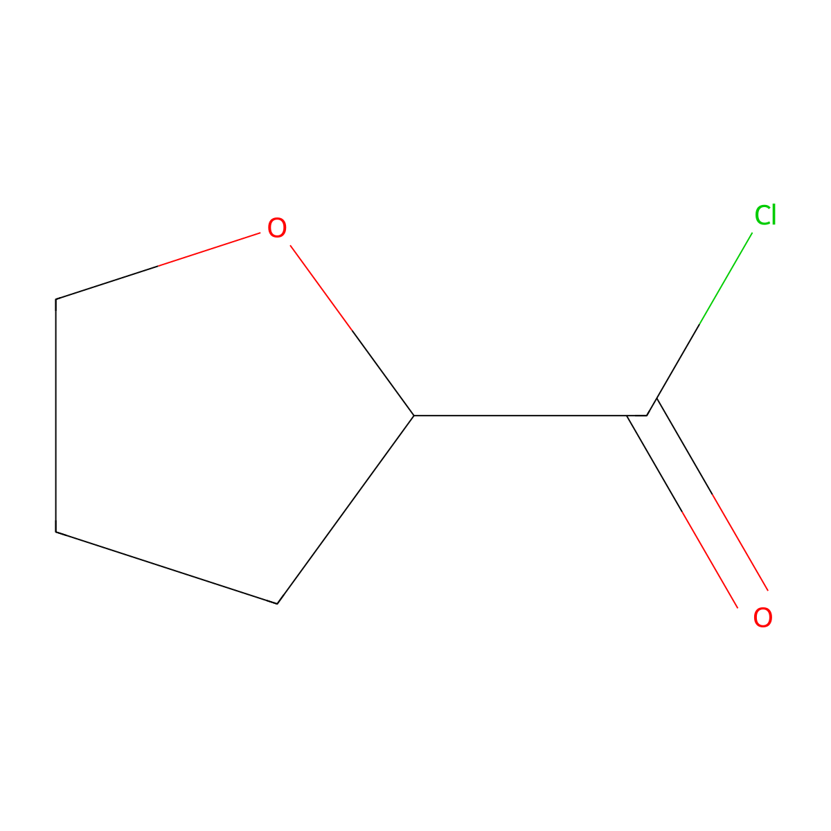 Tetrahydro-2-furancarbonyl chloride molecular structure, CAS 52449-98-6