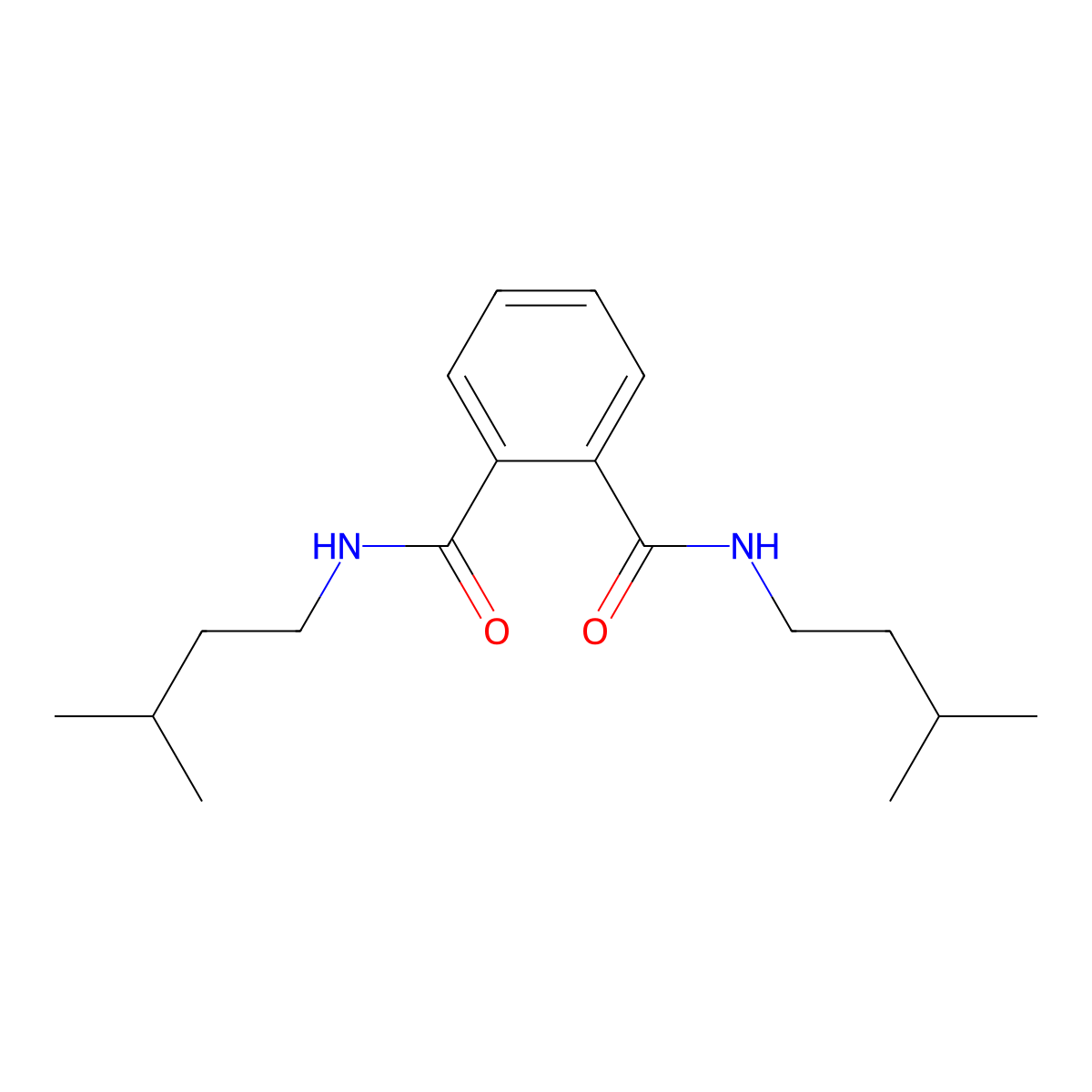 n,n'-Bis(3-methylbutyl)phthalamide molecular structure, CAS 5245-87-4
