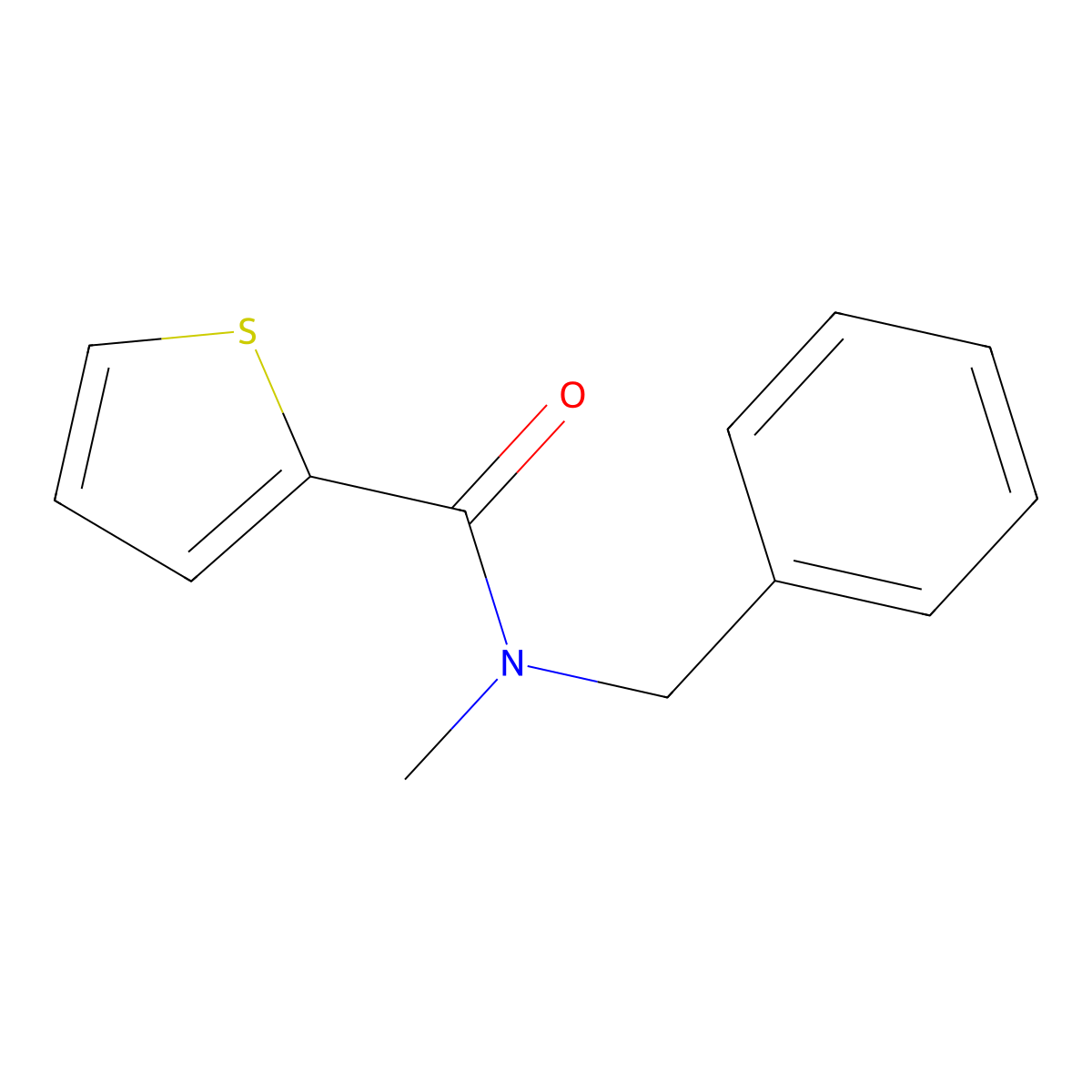 N-benzyl-N-methylthiophene-2-carboxamide molecular structure, CAS 5245-93-2