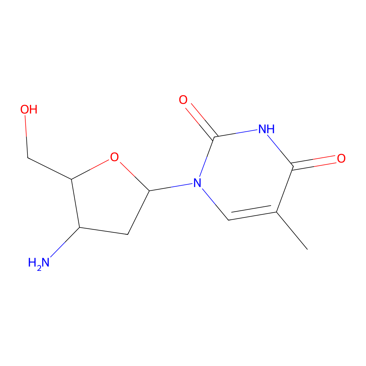 3'-Aminothymidine molecular structure, CAS 52450-18-7