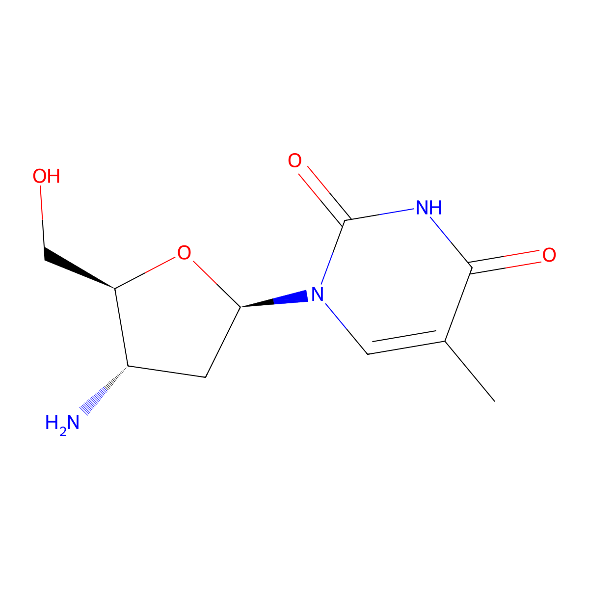 3'-Aminothymidine molecular structure, CAS 52450-18-7