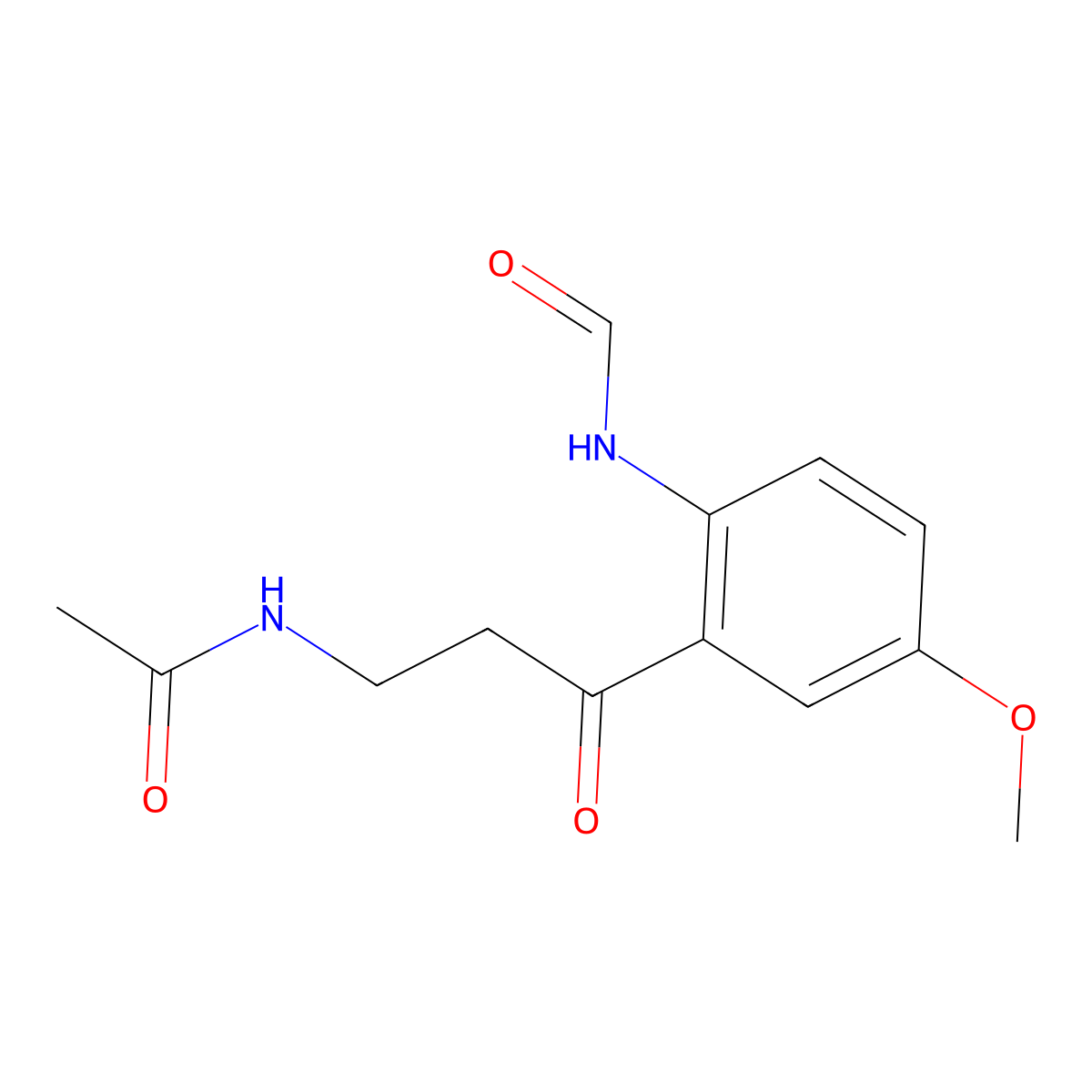 N1-acetyl-N2-formyl-5-methoxykynuramine molecular structure, CAS 52450-38-1