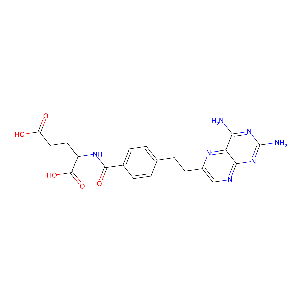 10-Deazaaminopterin molecular structure, CAS 52454-37-2