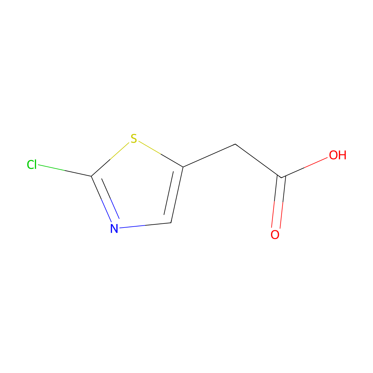 2-(2-Chlorothiazol-5-yl)acetic acid molecular structure, CAS 52454-51-0