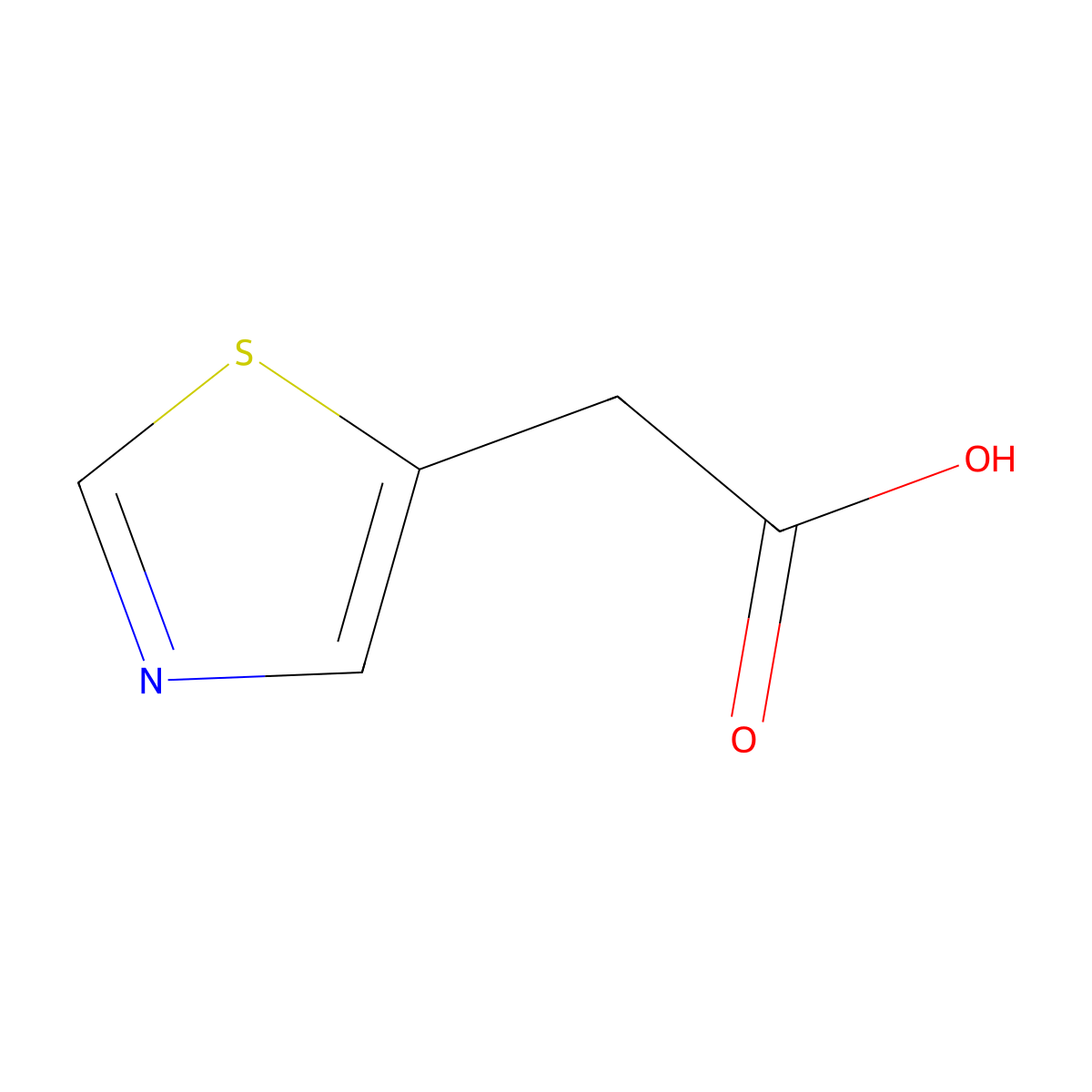 5-Thiazoleacetic acid molecular structure, CAS 52454-63-4