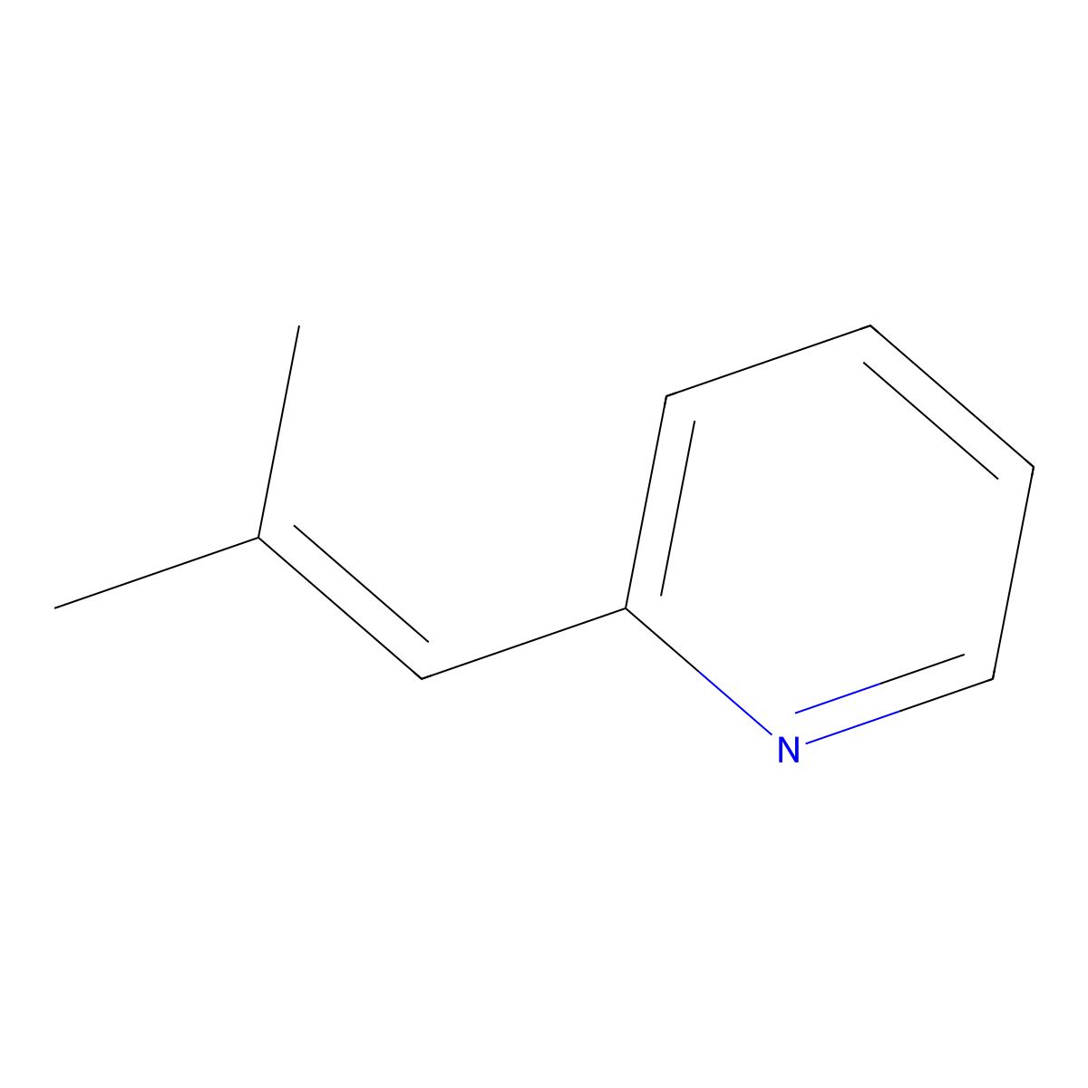 Pyridine, 2-(2-methyl-1-propenyl) molecular structure, CAS 52458-05-6